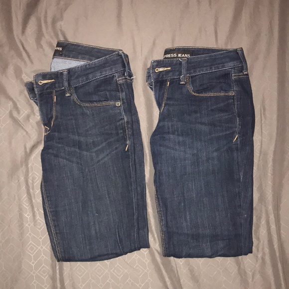 Express Size 2S Low Rise Denim Jean Leggings - Picture 2 of 4